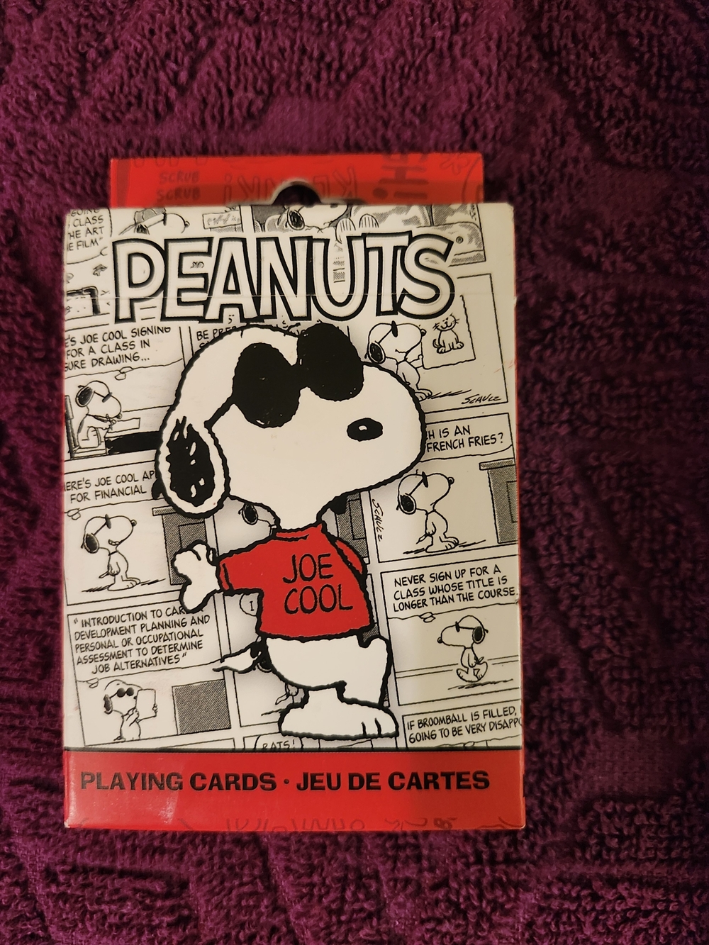 Peanuts "Joe Cool" Playing Cards - Red & Black Design
